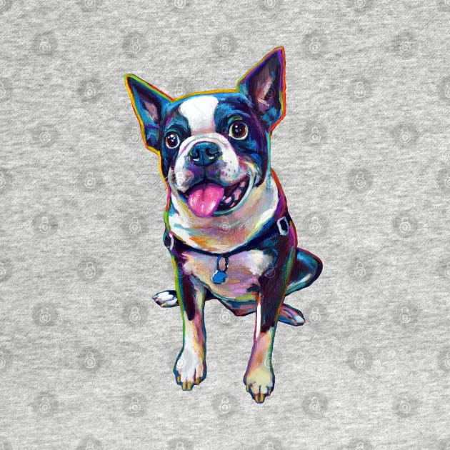 Louie the Boston Terrier by RobertPhelpsArt